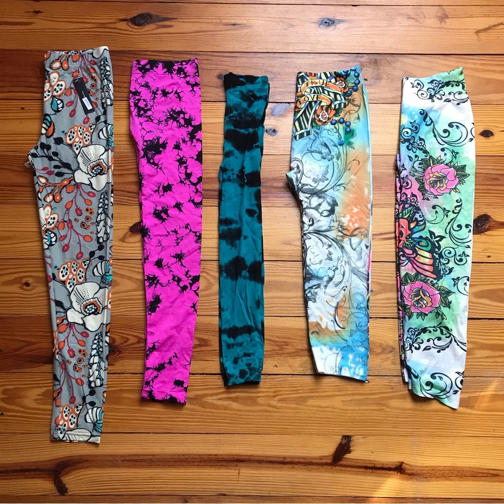 Balera and ShoSho Bundle of Multi-Colored Leggings, EUC, S
